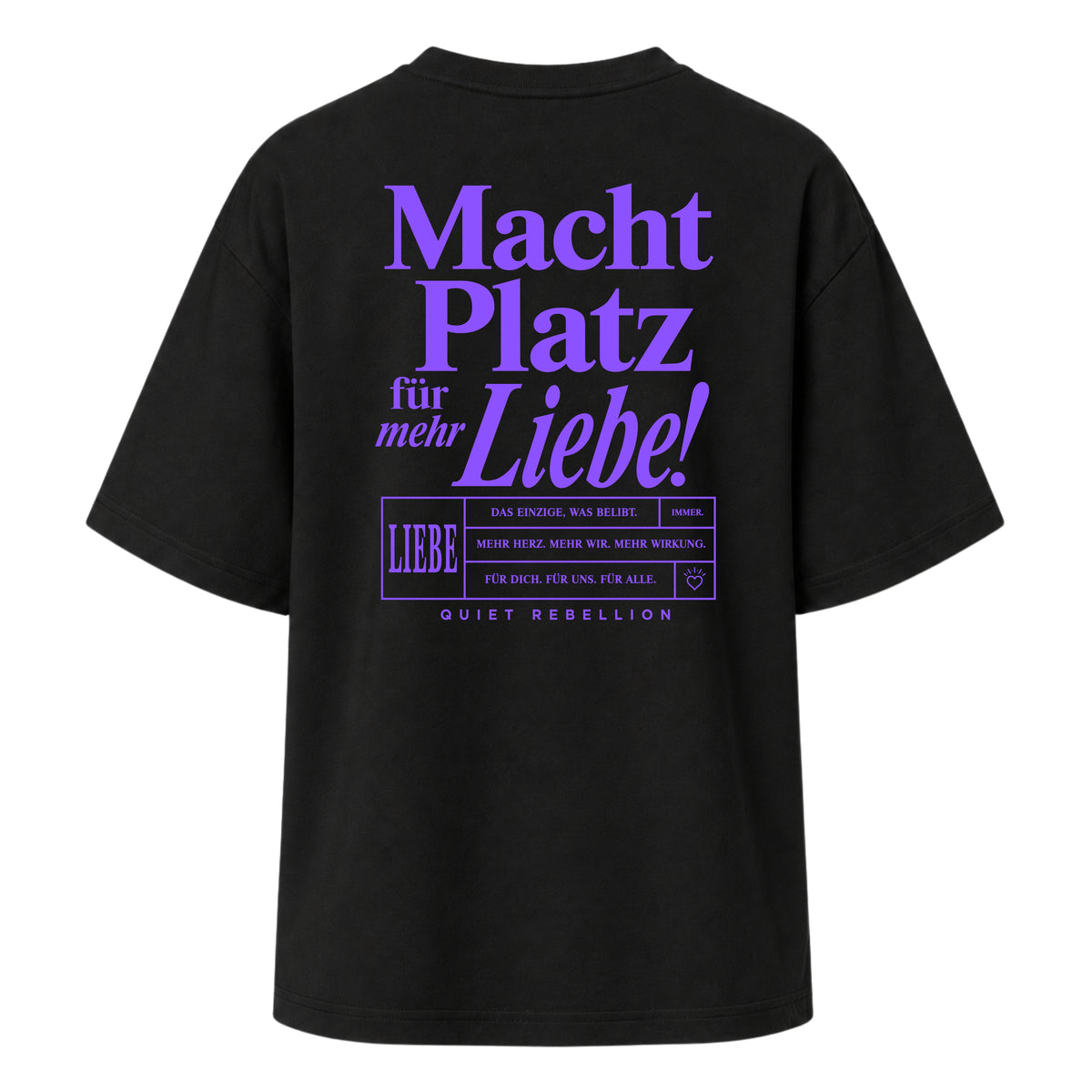 Macht Platz für mehr Liebe - Women‘s Oversized Statemeng Shirt