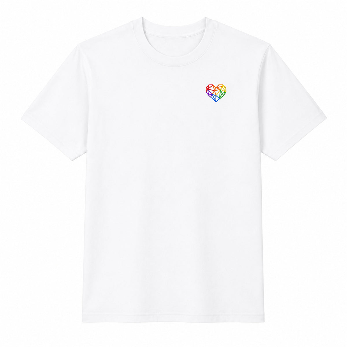 Geometric Heart - Organic Statement Shirt / Regular Fit / Frontstick