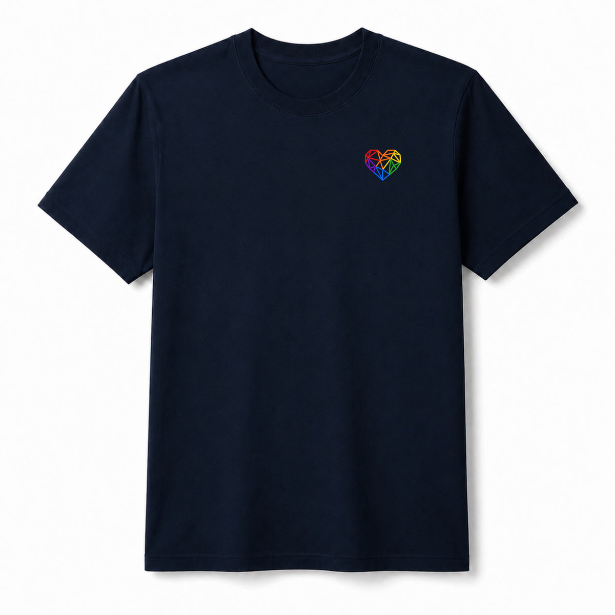 Geometric Heart - Organic Statement Shirt / Regular Fit / Frontstick