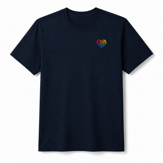 Geometric Heart - Organic Statement Shirt / Regular Fit / Frontstick