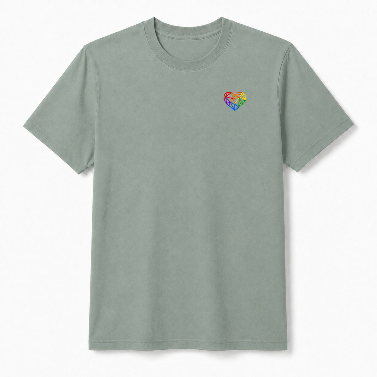 Geometric Heart - Organic Statement Shirt / Regular Fit / Frontstick