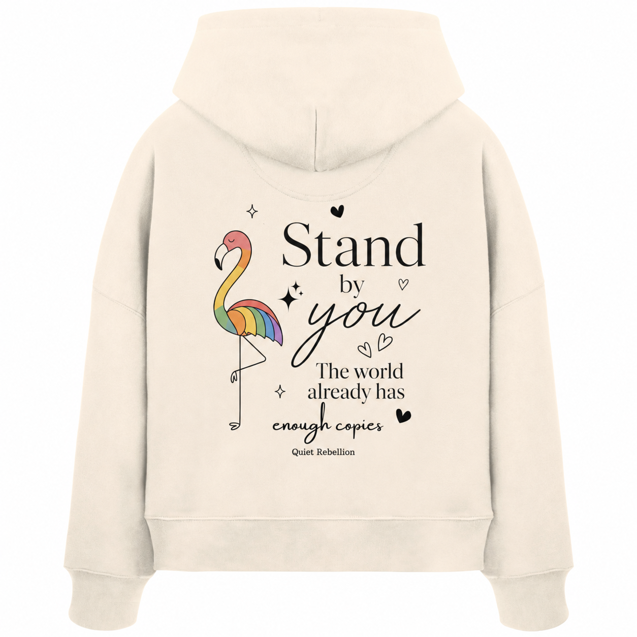 Stand By You - Oversized Shortcut Hoodie (Front-& Backprint)