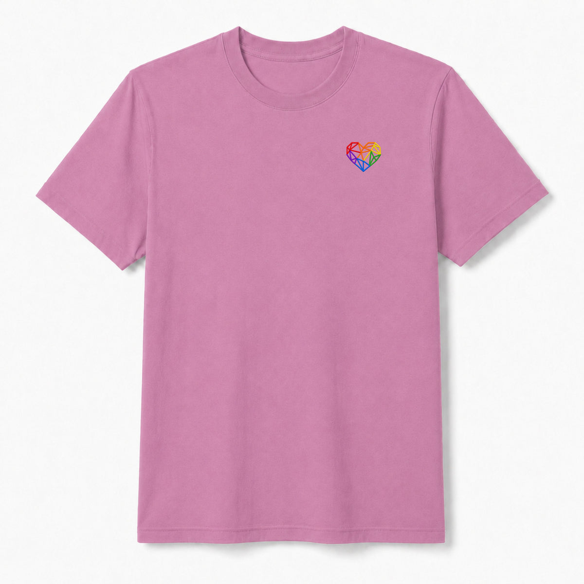 Geometric Heart - Organic Statement Shirt / Regular Fit / Frontstick
