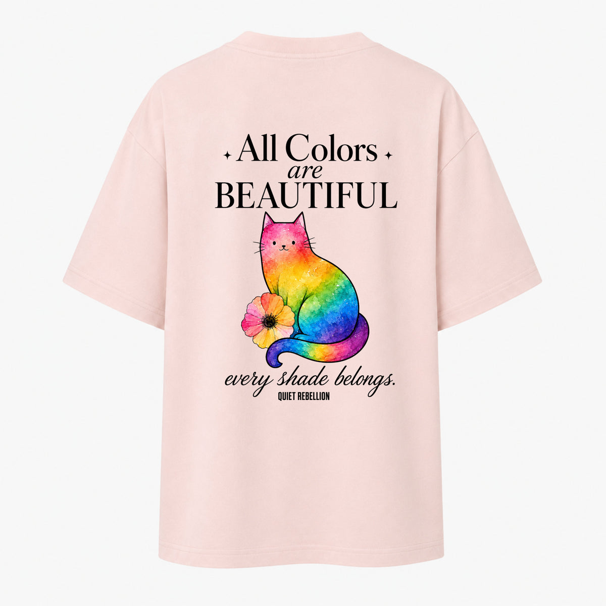 All Colors Are Beautiful - Ladies Oversized T-Shirt / Backprint
