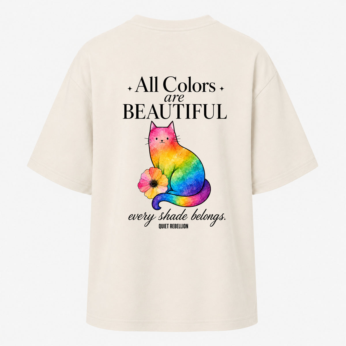 All Colors Are Beautiful - Ladies Oversized T-Shirt / Backprint