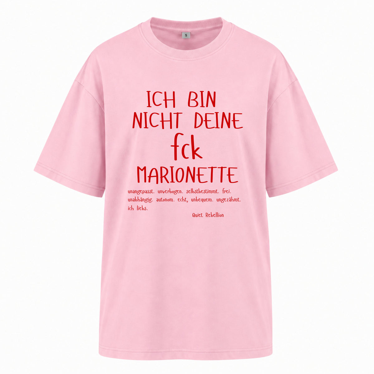 Nicht deine fck Marionette - Ladies Oversized Statement Shirt