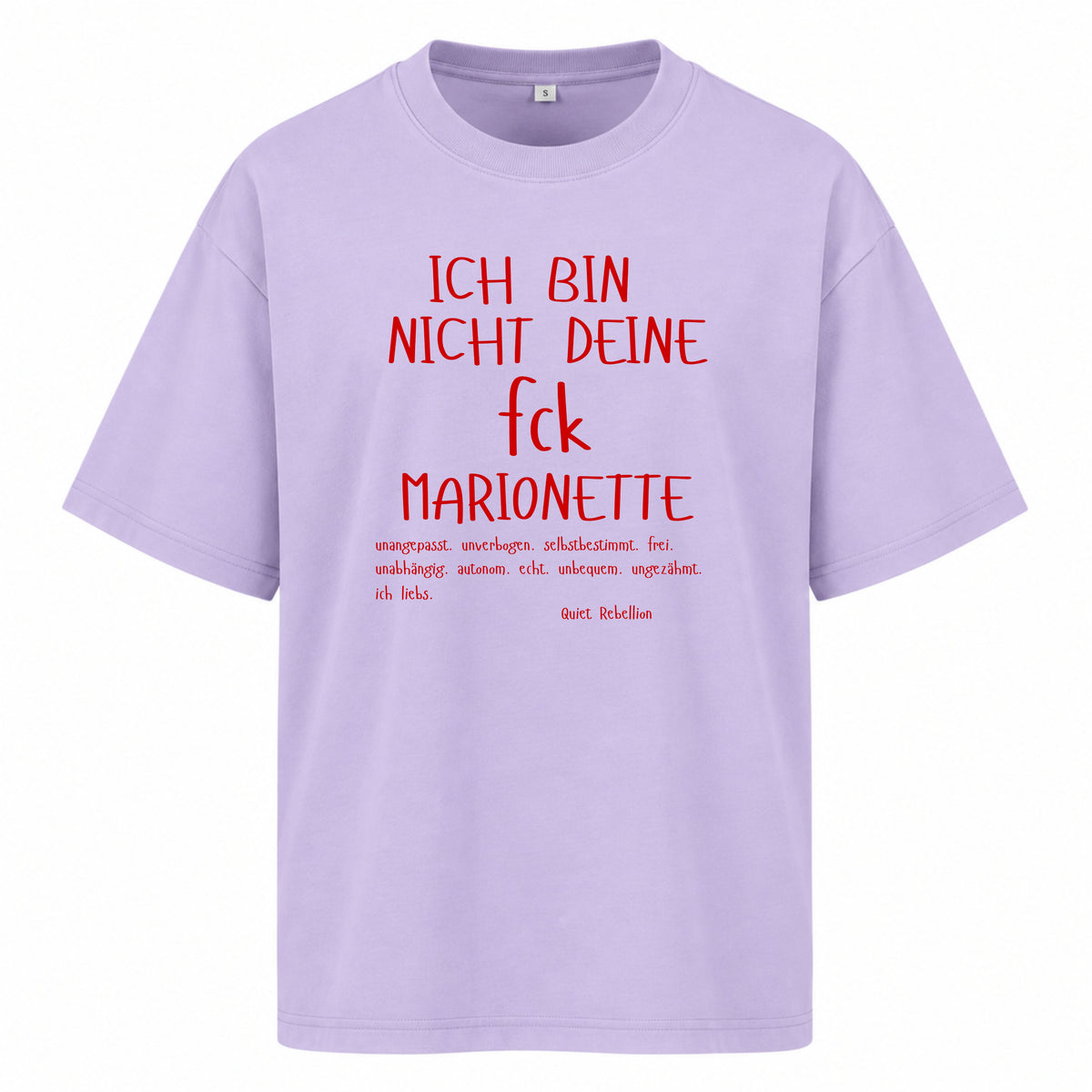 Nicht deine fck Marionette - Ladies Oversized Statement Shirt