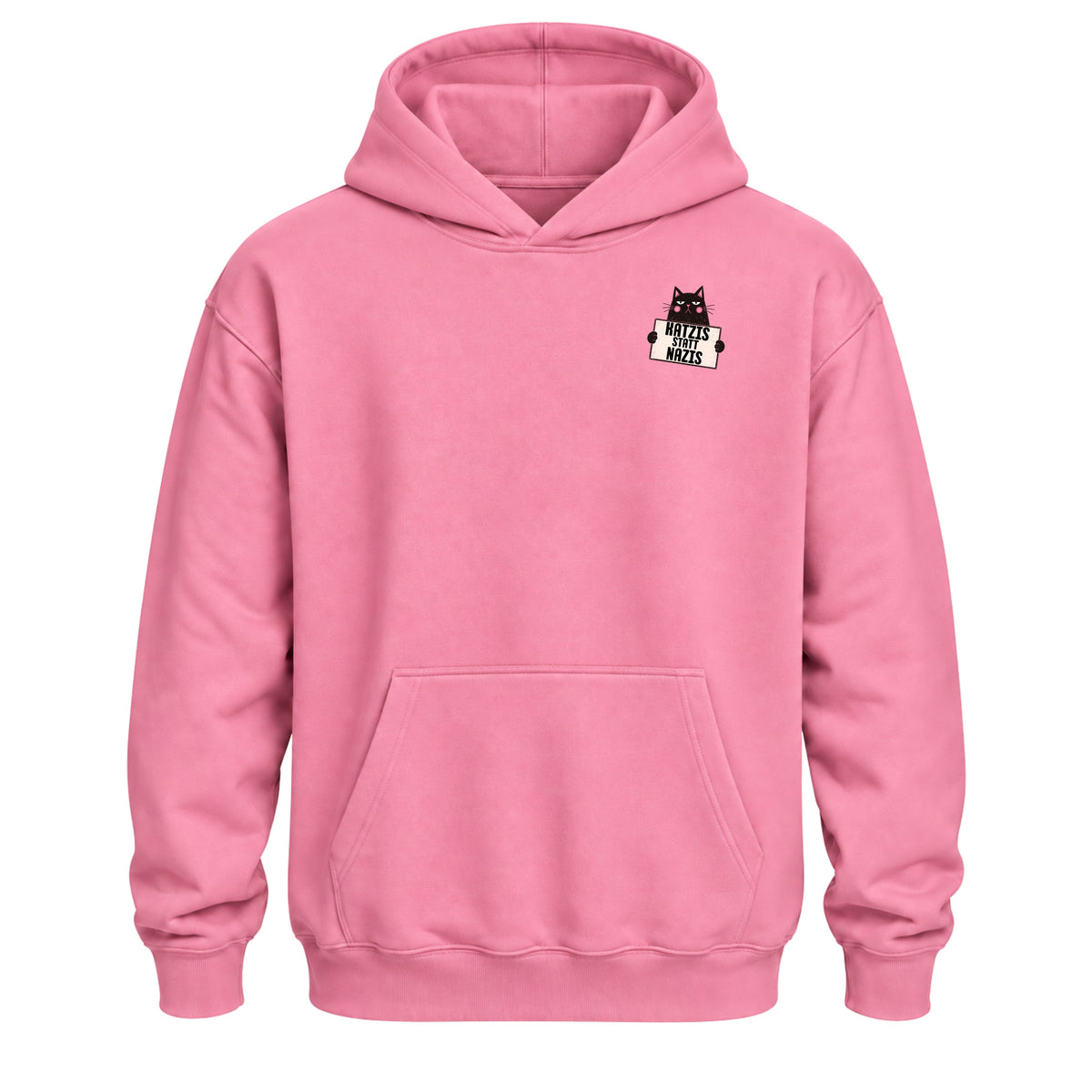 Katzis statt Nazis - Relaxed Fit Statement Hoodie
