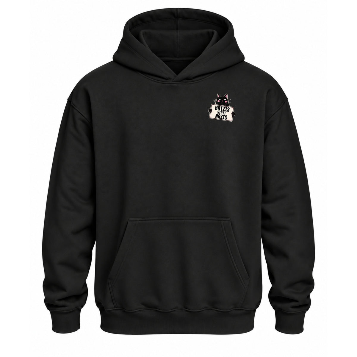 Katzis statt Nazis - Relaxed Fit Statement Hoodie