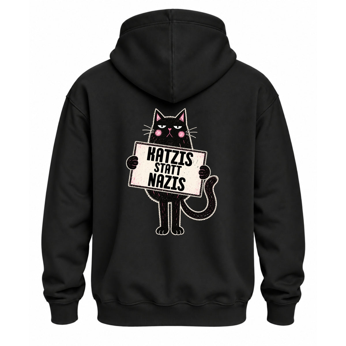 Katzis statt Nazis - Relaxed Fit Statement Hoodie