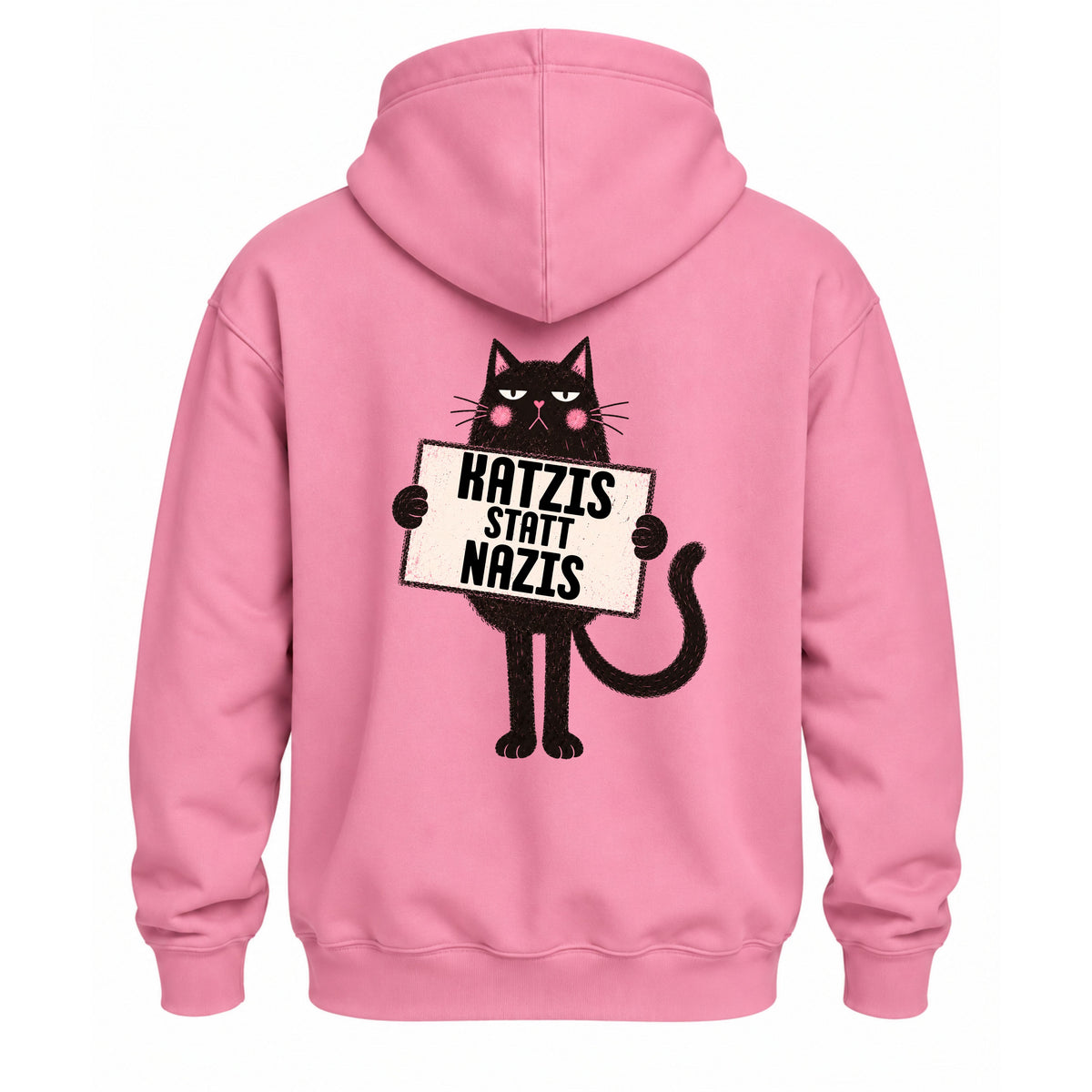 Katzis statt Nazis - Relaxed Fit Statement Hoodie