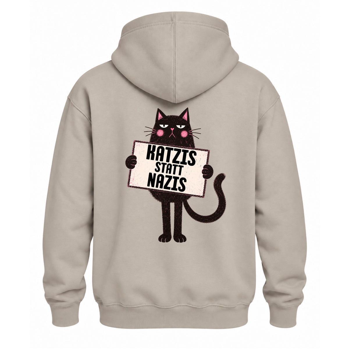 Katzis statt Nazis - Relaxed Fit Statement Hoodie