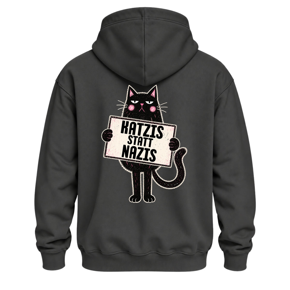 Katzis statt Nazis - Relaxed Fit Statement Hoodie