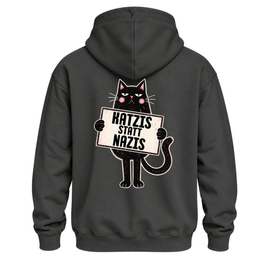 Katzis statt Nazis - Relaxed Fit Statement Hoodie