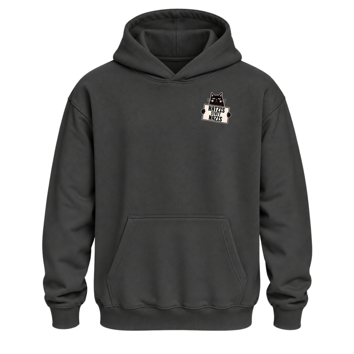 Katzis statt Nazis - Relaxed Fit Statement Hoodie