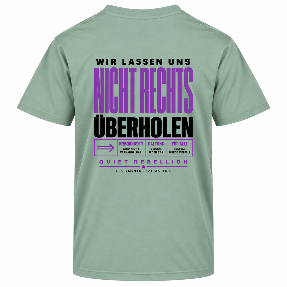 Wir lassen uns nicht rechts überholen - Regular Fit Statement Shirt