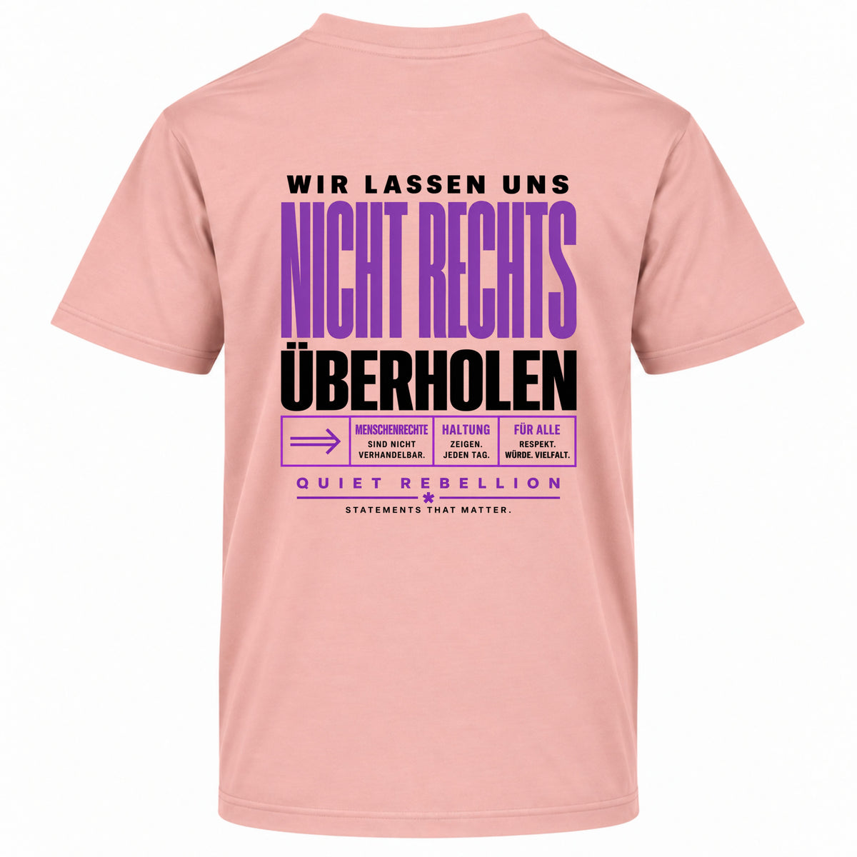 Wir lassen uns nicht rechts überholen - Regular Fit Statement Shirt