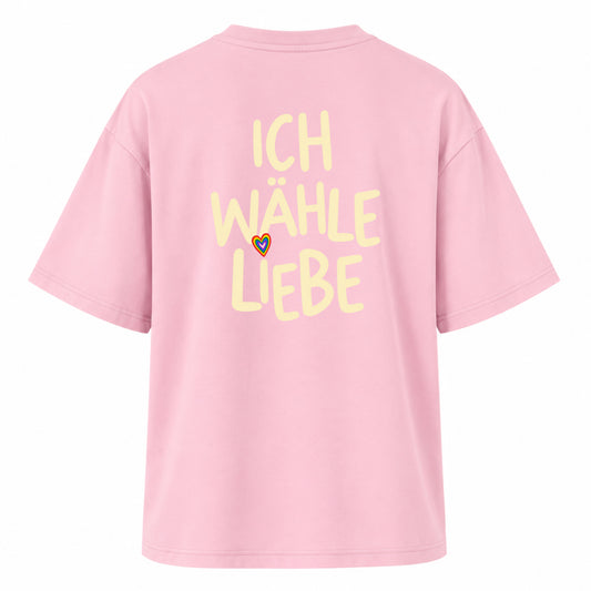 Ich wähle Liebe - Backprint Women‘s Oversized Statement Shirt