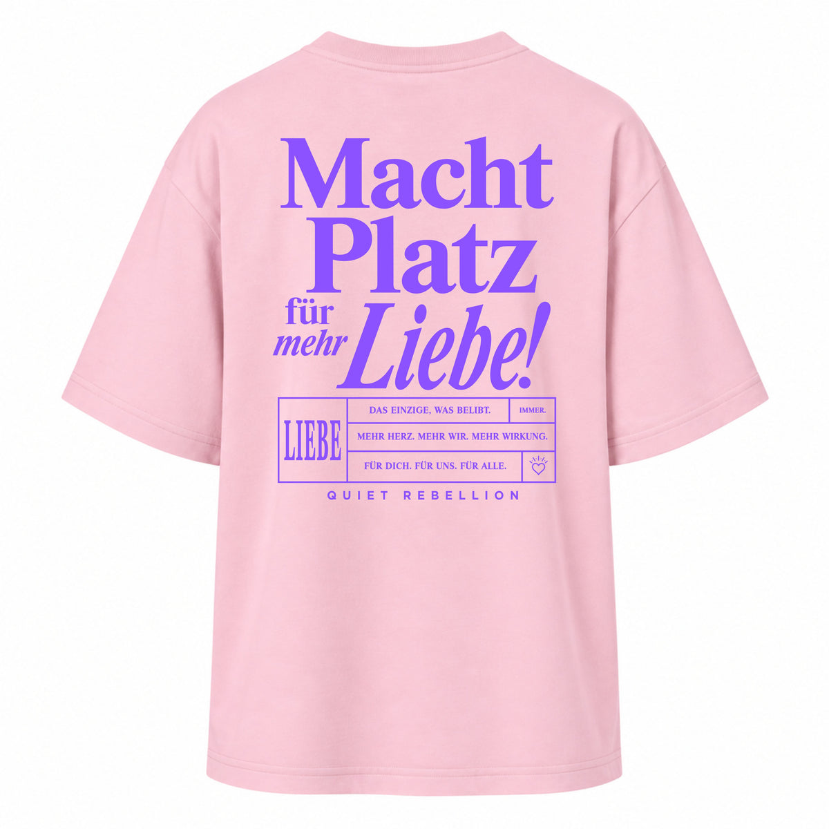 Macht Platz für mehr Liebe - Women‘s Oversized Statemeng Shirt