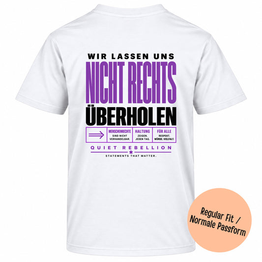 Wir lassen uns nicht rechts überholen - Regular Fit Statement Shirt