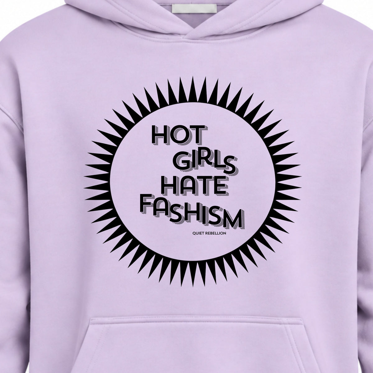 Hot Girls Hate Fashism - Relaxed Fit Statement Hoodie