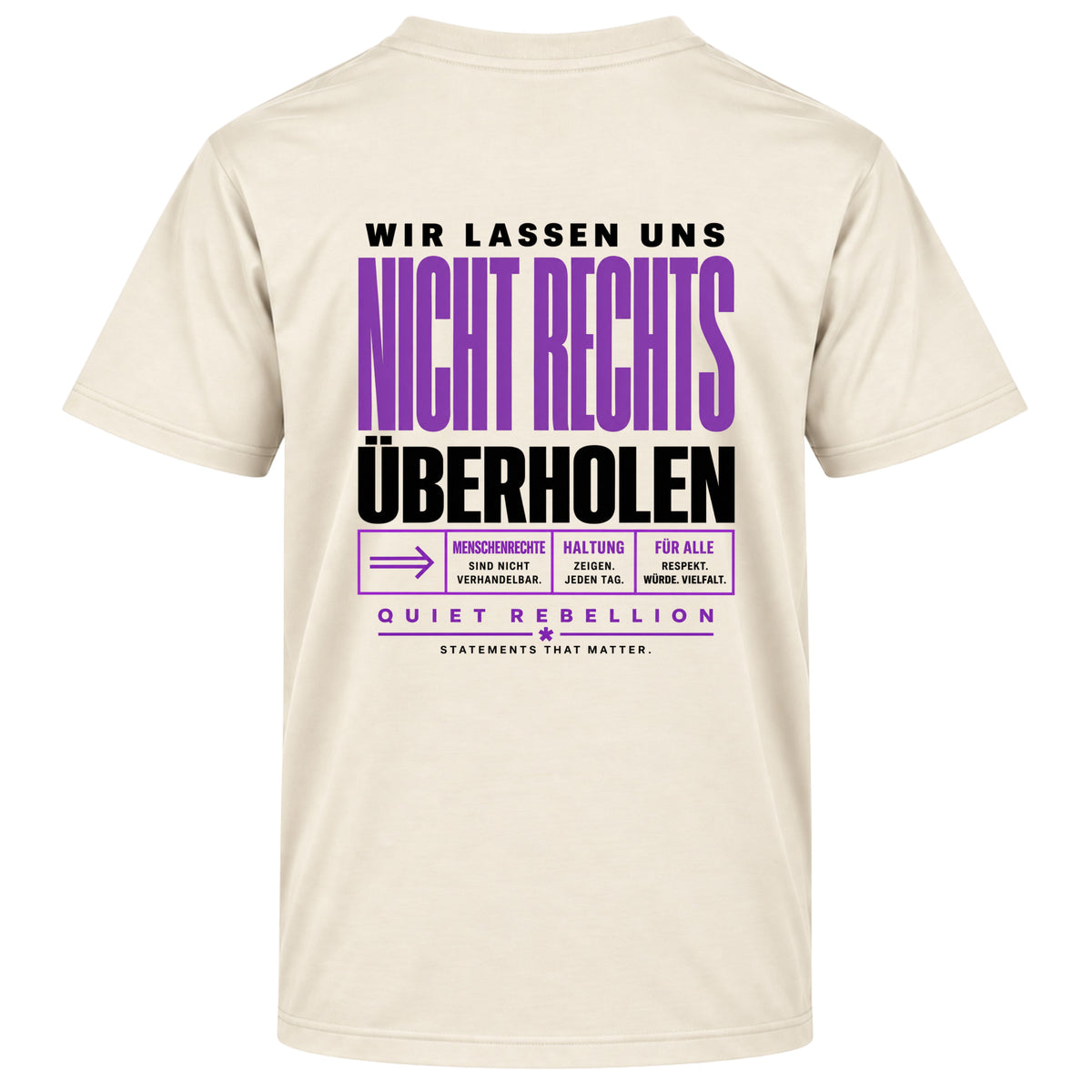 Wir lassen uns nicht rechts überholen - Regular Fit Statement Shirt