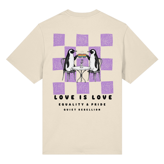 LOVE IS LOVE - Organic Statement Shirt (Front-& Backprint)