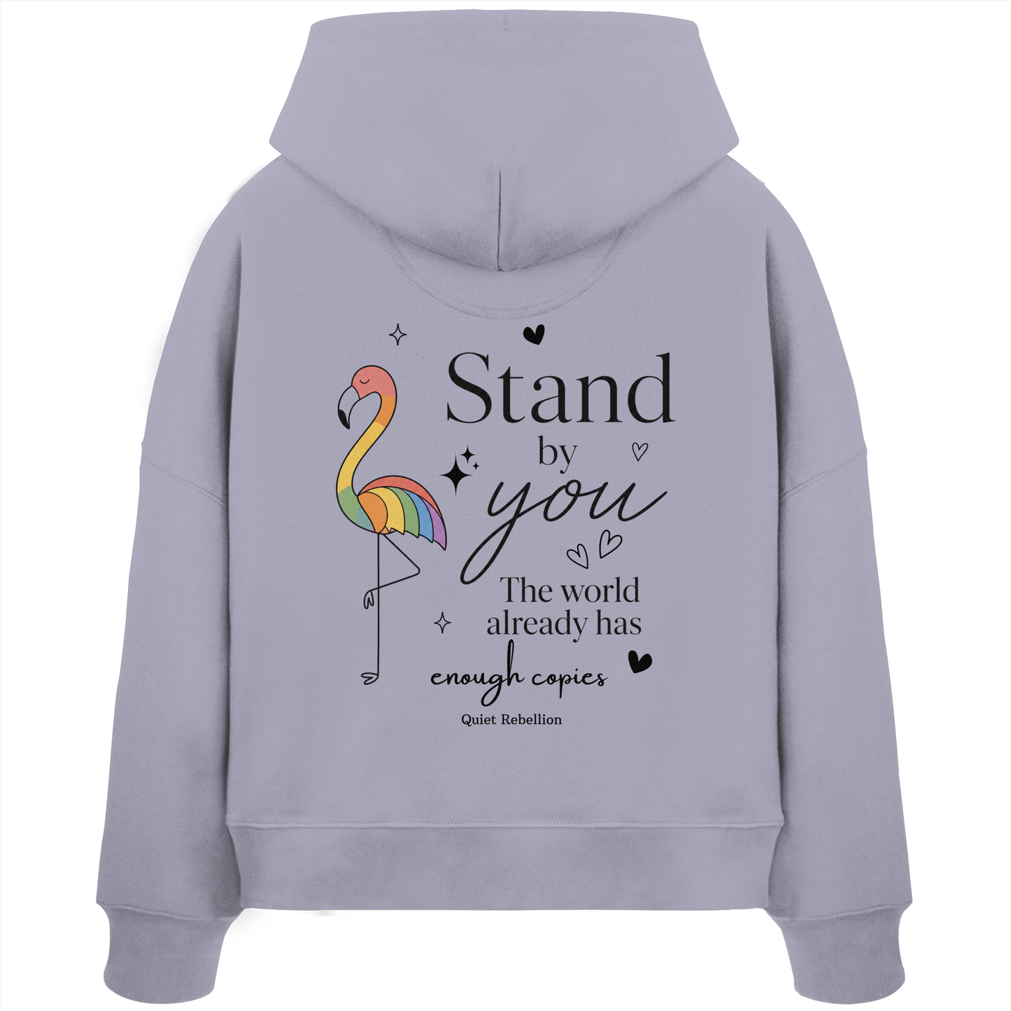Stand By You - Oversized Shortcut Hoodie (Front-& Backprint)