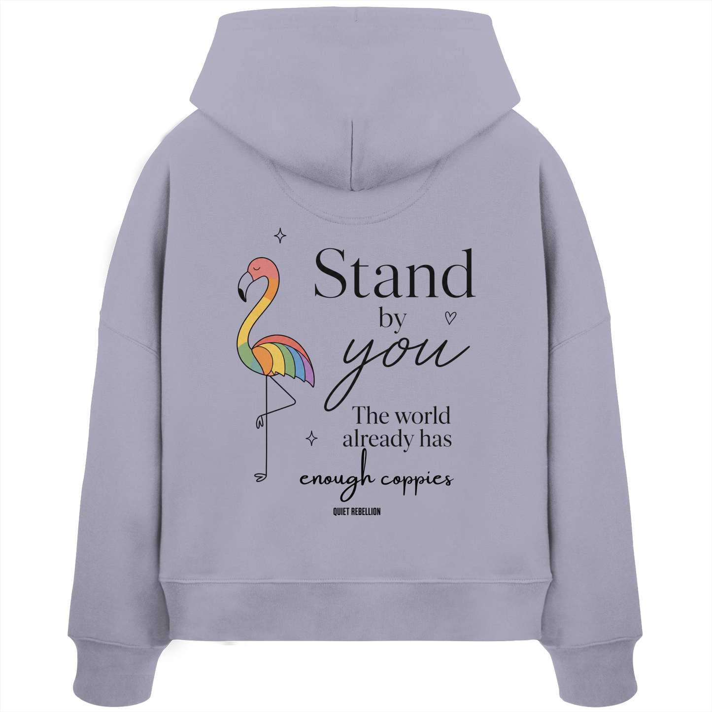 Stand By You - Oversized Shortcut Statement Hoodie (Front-& Backprint)