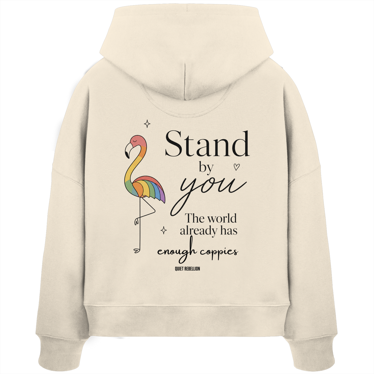 Stand By You - Oversized Shortcut Statement Hoodie (Front-& Backprint)