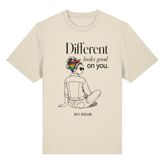 Different Looks Good On You - Organic Statement Shirt (Frontprint)